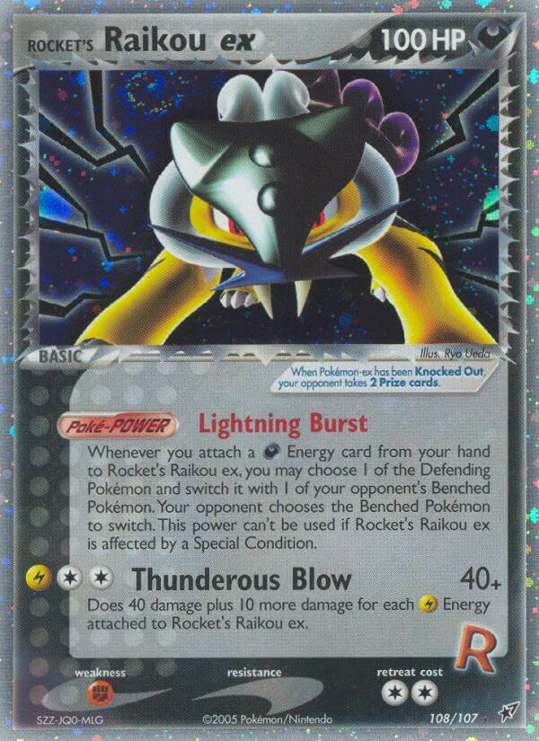 EX Deoxys Holo Rocket's Raikou ex #108/107